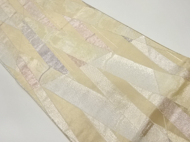 JAPANESE KIMONO / VINTAGE FUKURO OBI / SILK / SAGANISHIKI / WOVEN CLASSICAL PATTERN